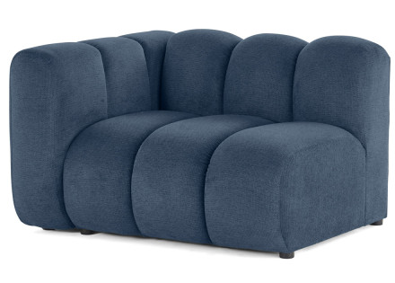 Module d'assise gauche en tissu texturé Debbie