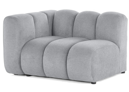 Module d'assise gauche en tissu texturé Debbie