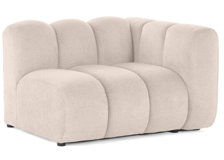 Module d'assise droit en tissu texturé Debbie