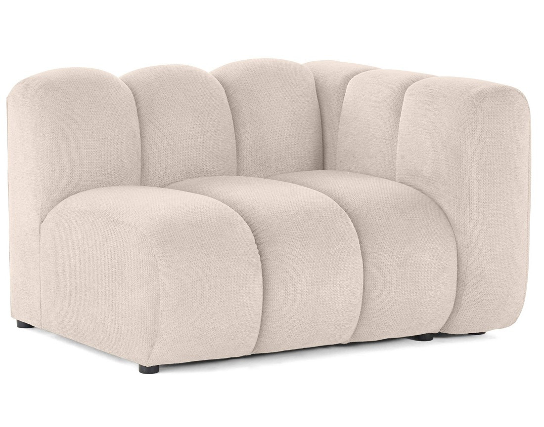 Module d'assise droit en tissu texturé Debbie Module d'assise droit en tissu texturé Debbie