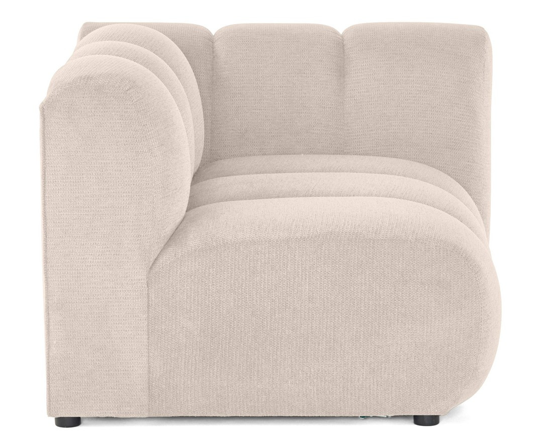 Module d'assise droit en tissu texturé Debbie Module d'assise droit en tissu texturé Debbie