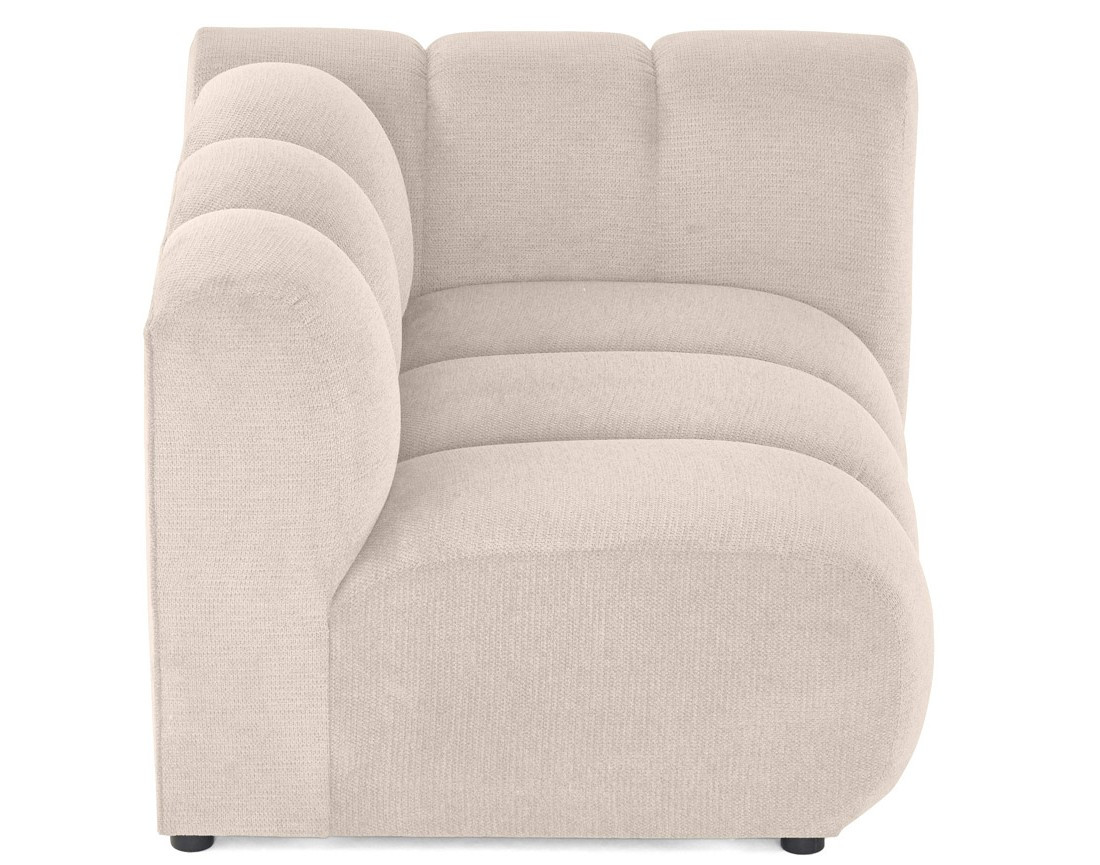 Module d'assise droit en tissu texturé Debbie Module d'assise droit en tissu texturé Debbie