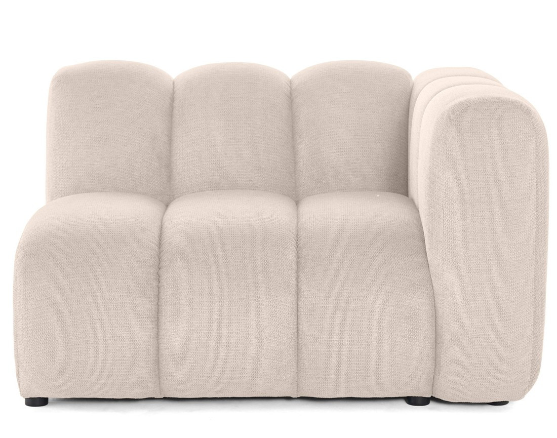 Module d'assise droit en tissu texturé Debbie Module d'assise droit en tissu texturé Debbie