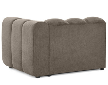 Module d'assise droit en tissu texturé Debbie