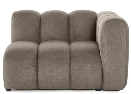 Module d'assise droit en tissu texturé Debbie