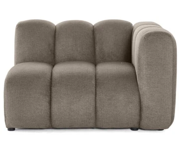 Module d'assise droit en tissu texturé Debbie