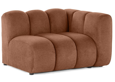Module d'assise droit en tissu texturé Debbie