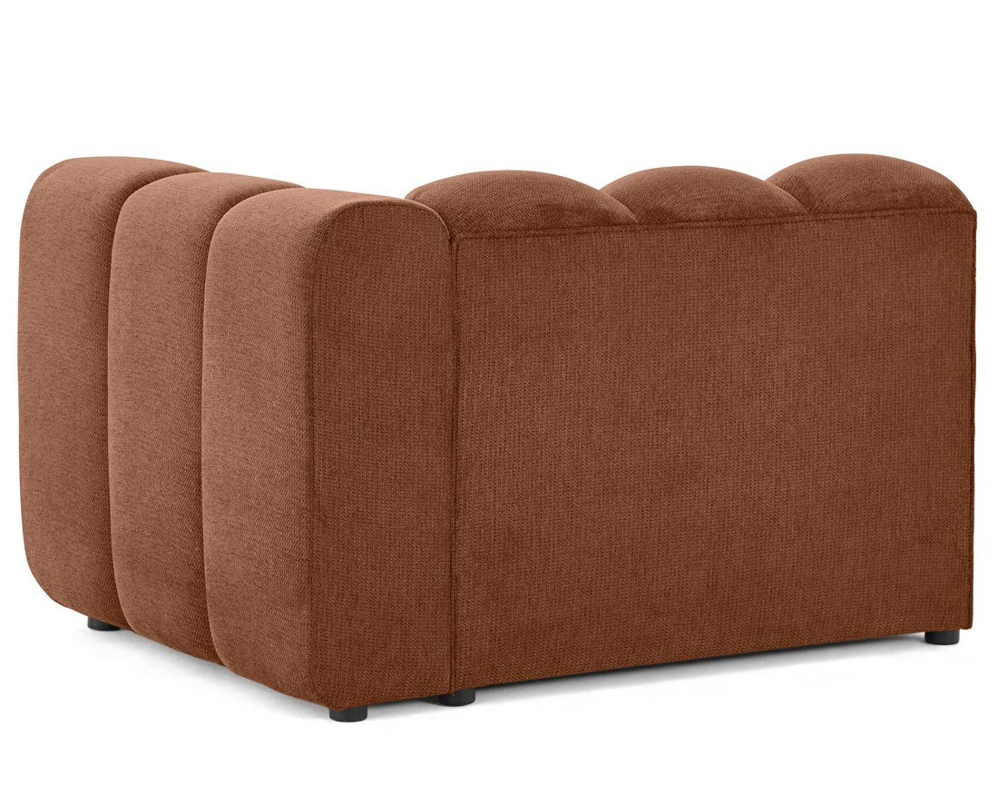 Module d'assise droit en tissu texturé Debbie