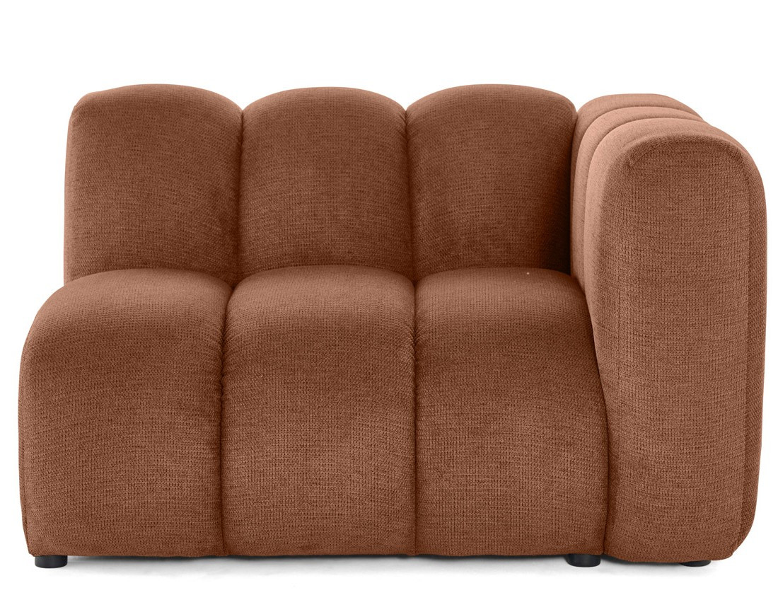 Module d'assise droit en tissu texturé Debbie