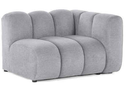 Module d'assise droit en tissu texturé Debbie