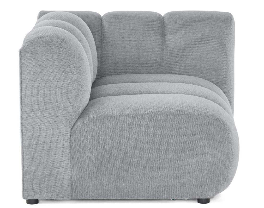 Module d'assise droit en tissu texturé Debbie Module d'assise droit en tissu texturé Debbie
