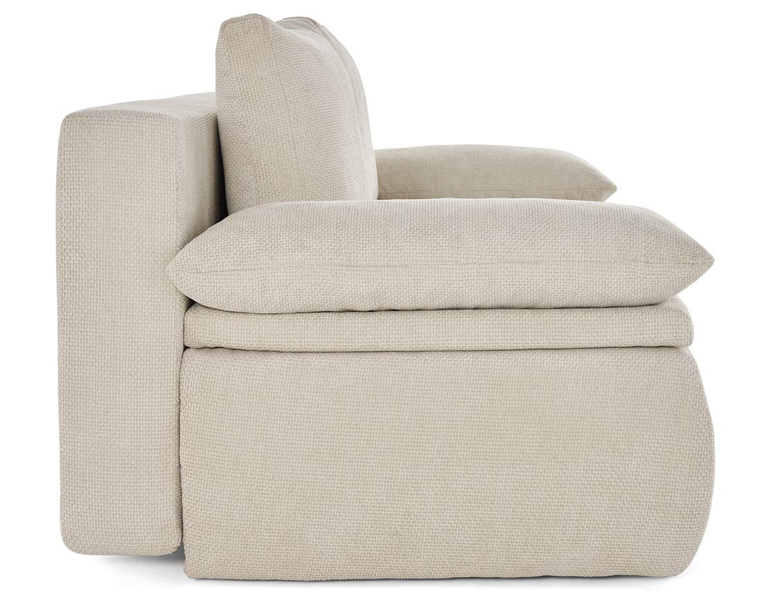 Canapé 3 places convertible avec coffre en velours texturé Kurt Canapé 3 places convertible avec coffre en velours texturé Kurt