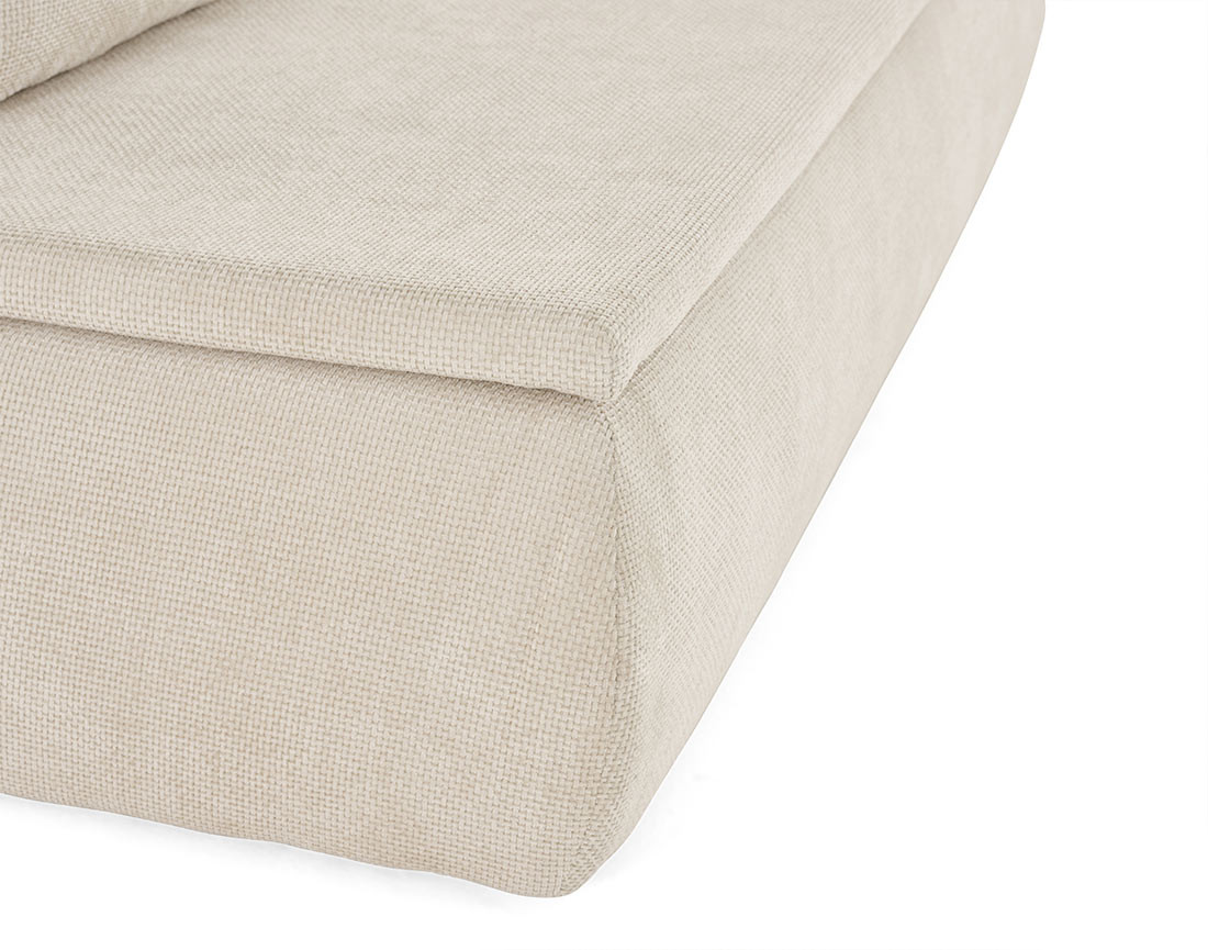 Canapé 3 places convertible avec coffre en velours texturé Kurt Canapé 3 places convertible avec coffre en velours texturé Kurt