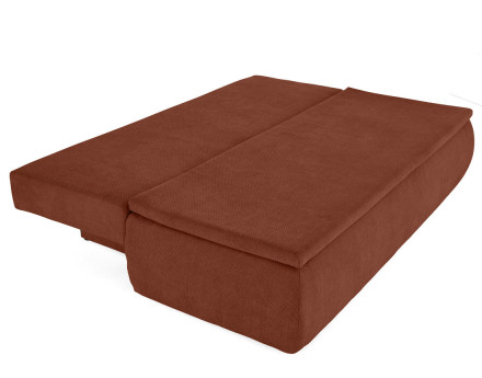 Canapé 3 places convertible avec coffre en velours texturé Kurt