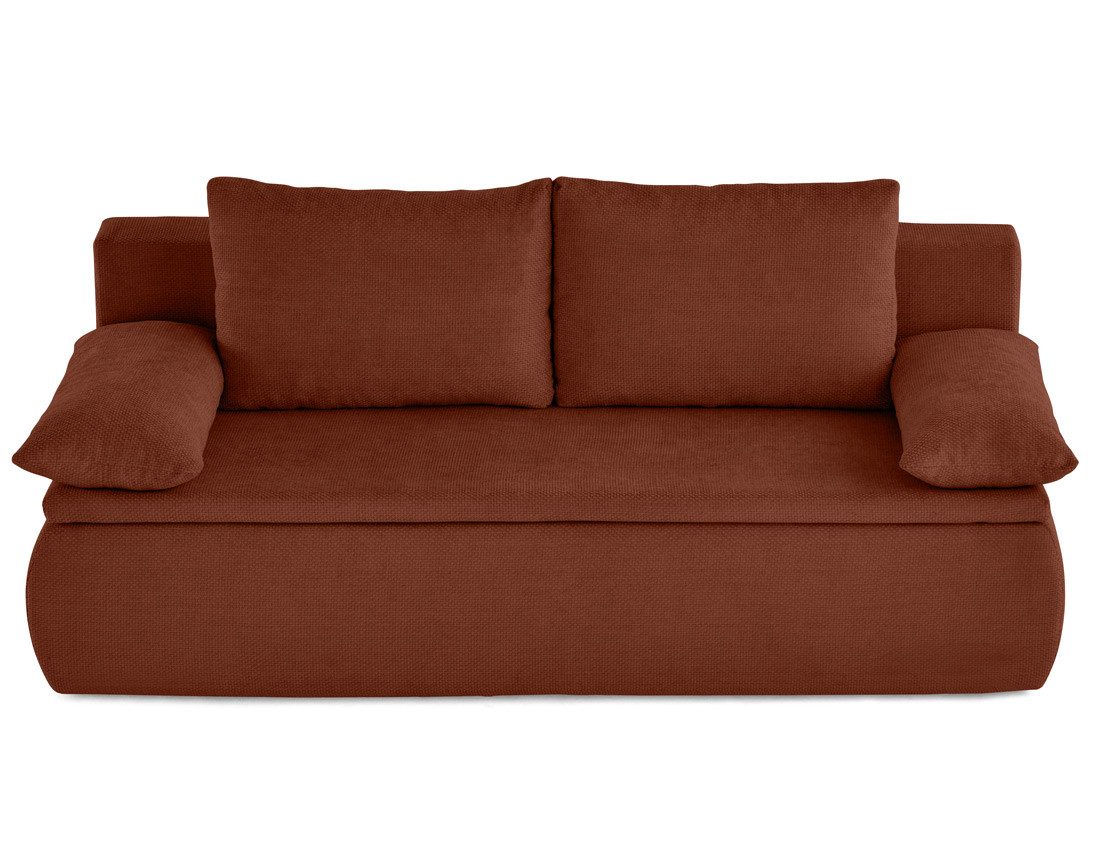 Canapé 3 places convertible avec coffre en velours texturé Kurt