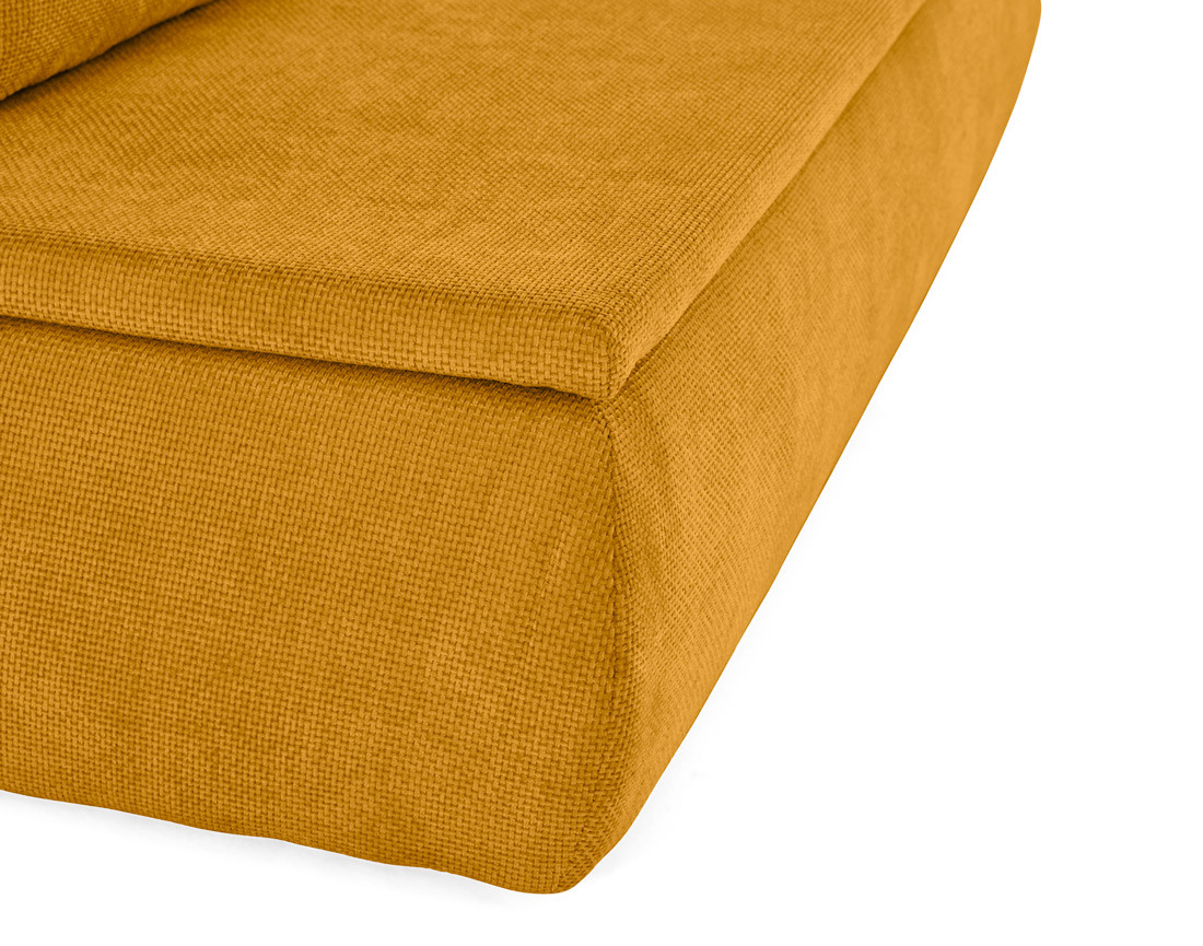 Canapé 3 places convertible avec coffre en velours texturé Kurt