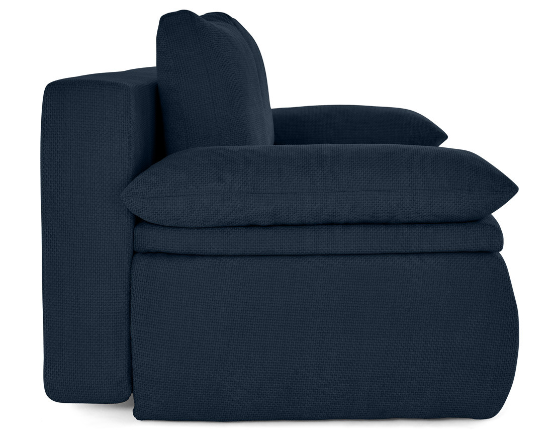 Canapé 3 places convertible avec coffre en velours texturé Kurt