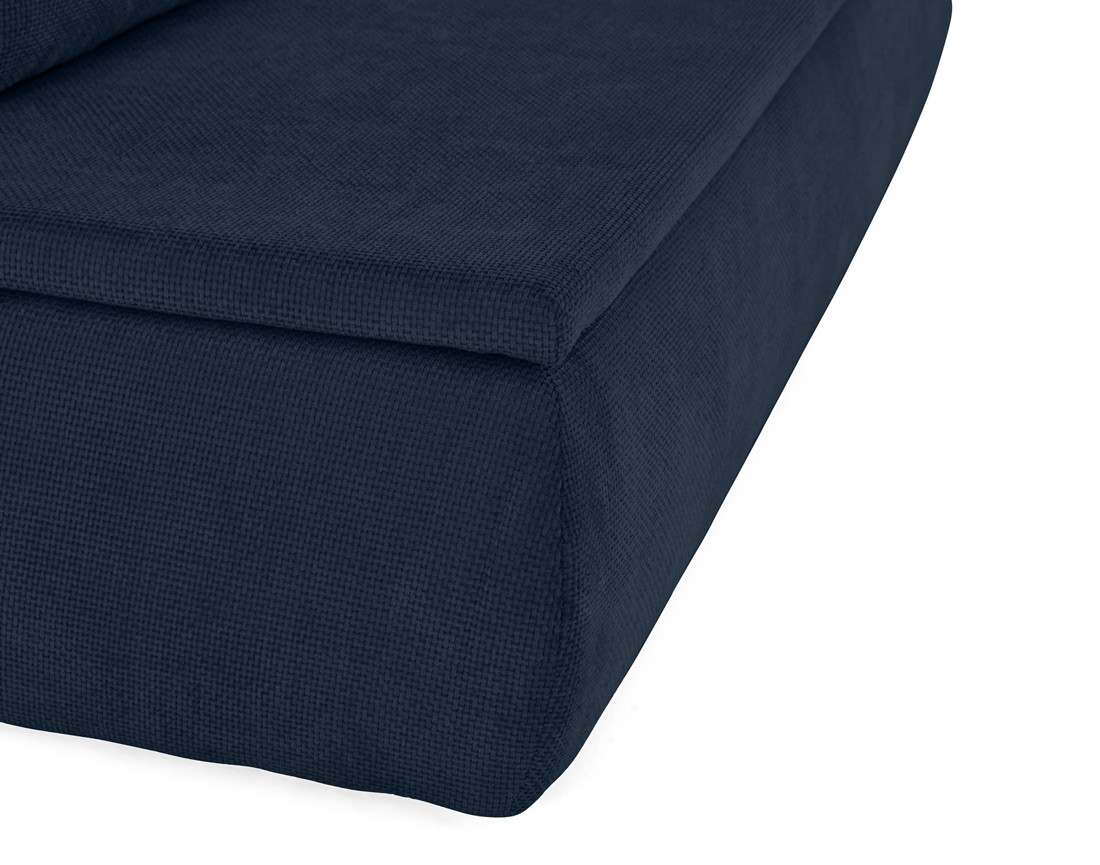 Canapé 3 places convertible avec coffre en velours texturé Kurt