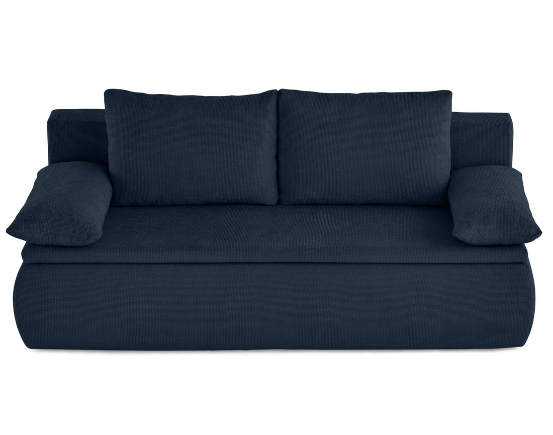 Canapé 3 places convertible avec coffre en velours texturé Kurt