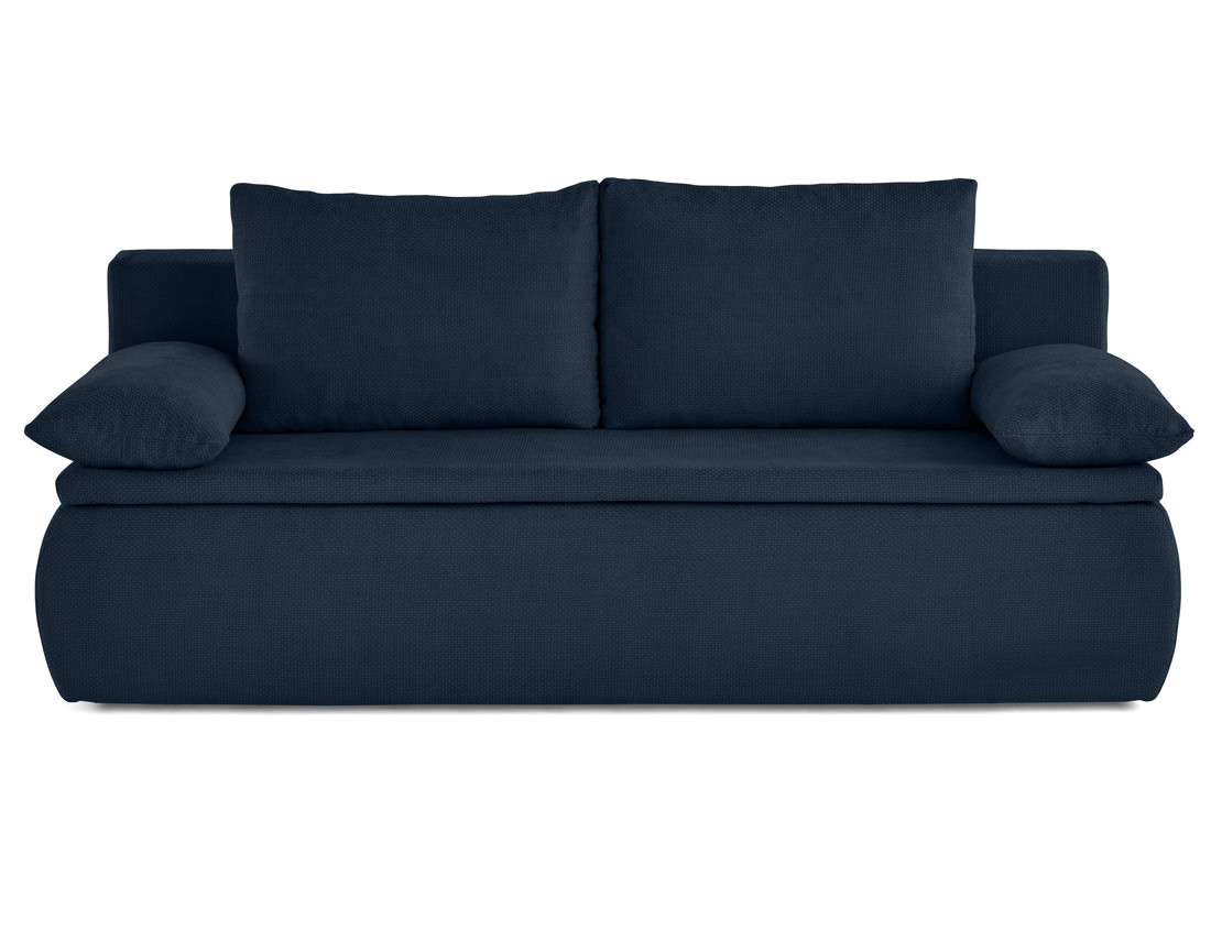 Canapé 3 places convertible avec coffre en velours texturé Kurt