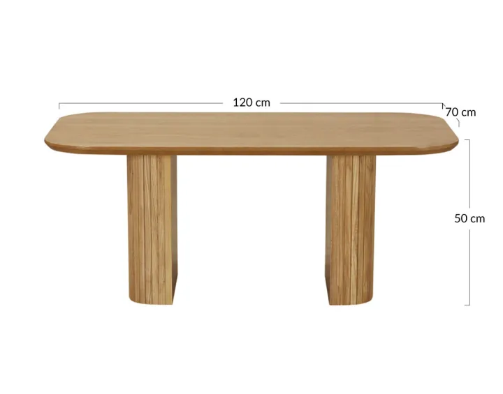 Table basse bois plaqué chêne 120 cm Milazzo