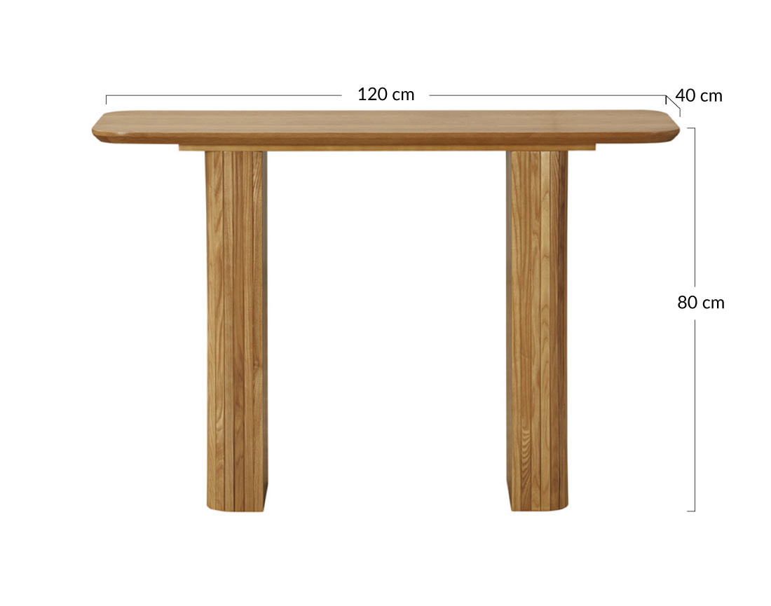 Console bois plaqué chêne 120 cm Milazzo
