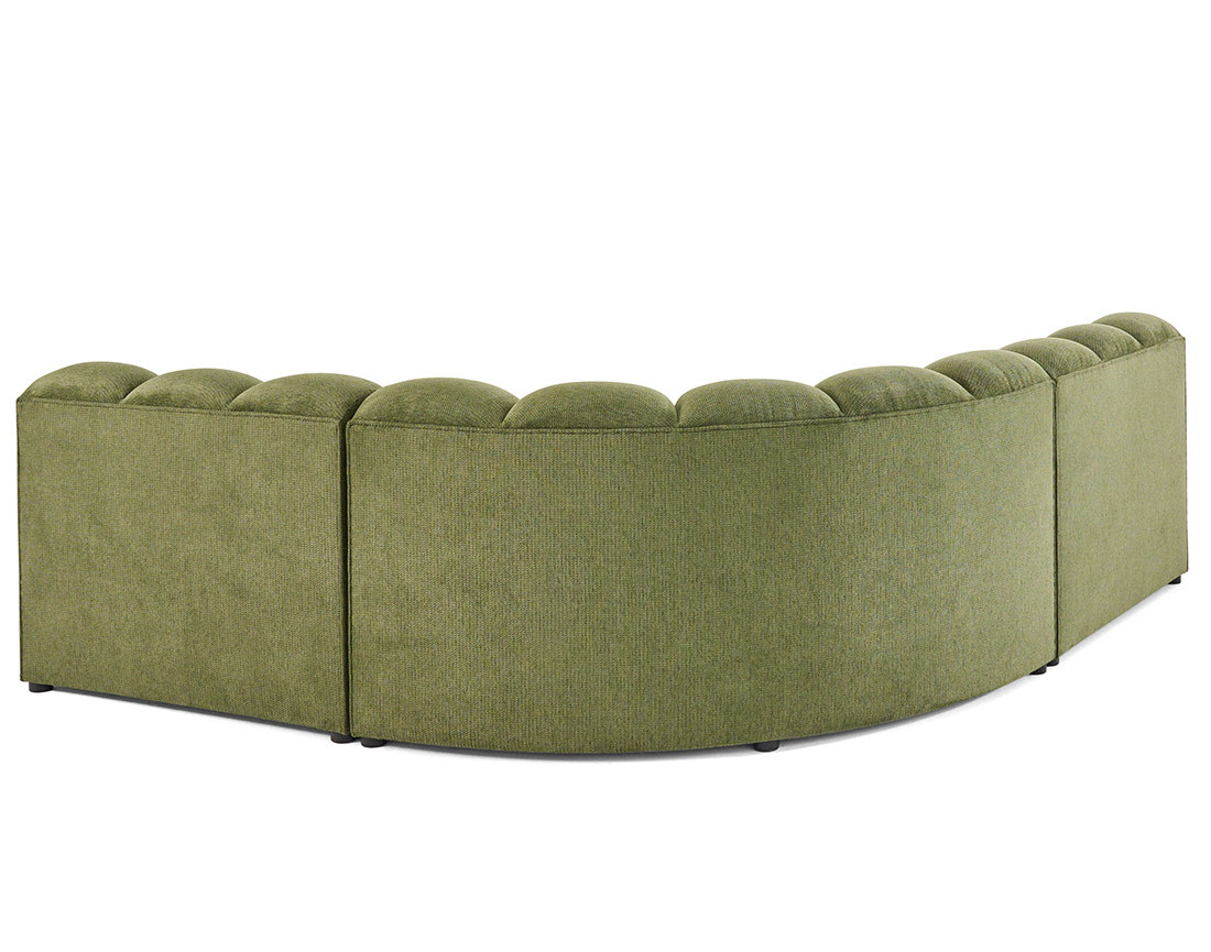 Canapé modulable d'angle réversible 4 places sans accoudoirs en tissu texturé Debbie Canapé modulable d'angle réversible 4 places sans accoudoirs en tissu texturé Debbie