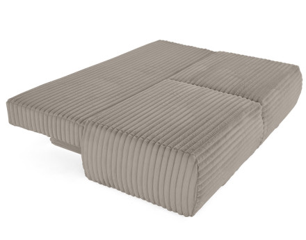 Canapé 3 places convertible en fausse fourrure côtelée Marvin