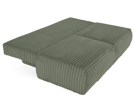 Canapé 3 places convertible en fausse fourrure côtelée Marvin