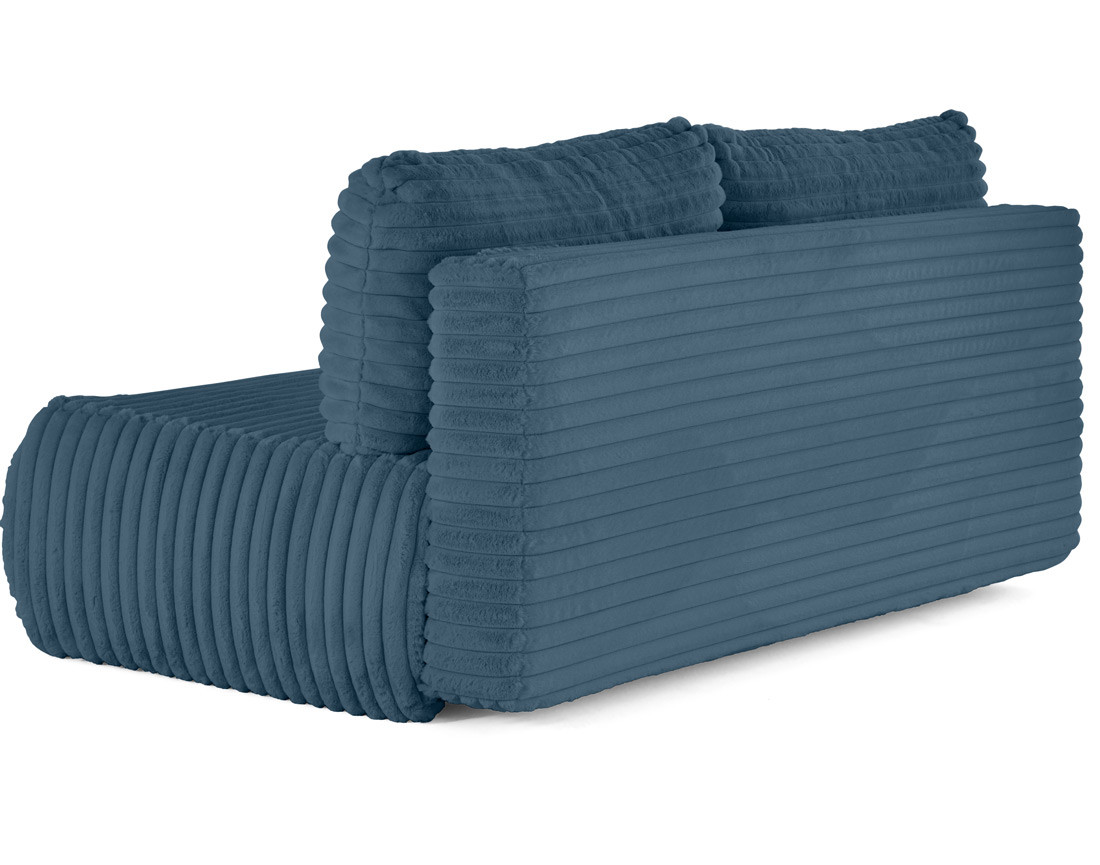 Canapé 3 places convertible en fausse fourrure côtelée Marvin