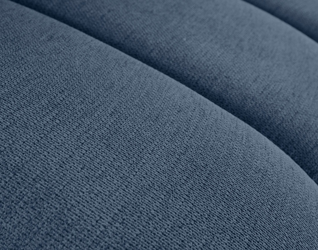 Canapé modulable d'angle droit 4 places avec accoudoir en tissu texturé Debbie