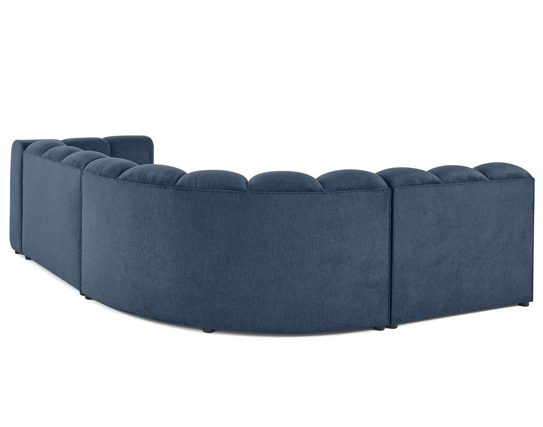 Canapé modulable d'angle gauche 4 places avec accoudoir en tissu texturé Debbie Canapé modulable d'angle gauche 4 places avec accoudoir en tissu texturé Debbie
