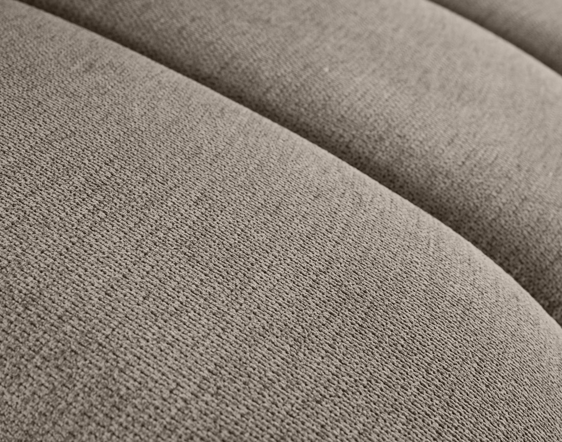 Canapé modulable d'angle gauche 4 places avec accoudoir en tissu texturé Debbie