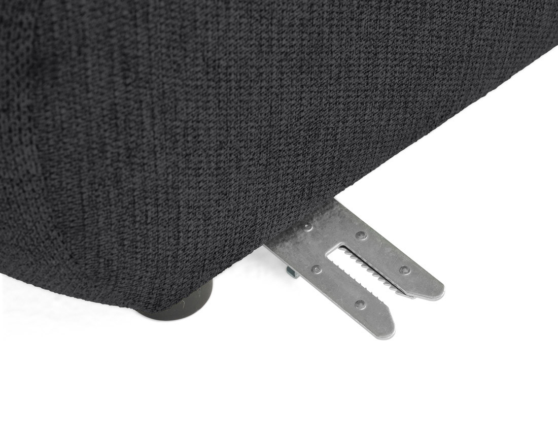 Canapé modulable d'angle gauche 4 places avec accoudoir en tissu texturé Debbie
