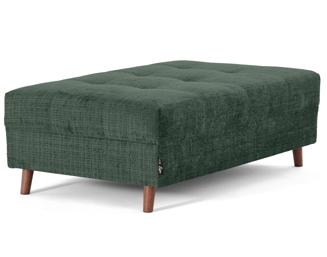 Pouf en velours texturé Rune