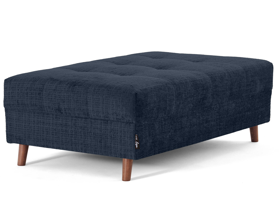 Pouf en velours texturé Rune