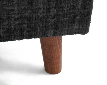 Pouf en velours texturé Rune