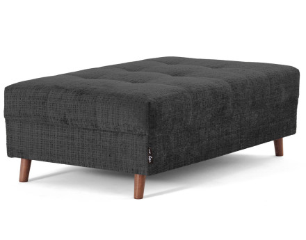 Pouf en velours texturé Rune