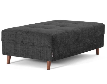 Pouf en velours texturé Rune