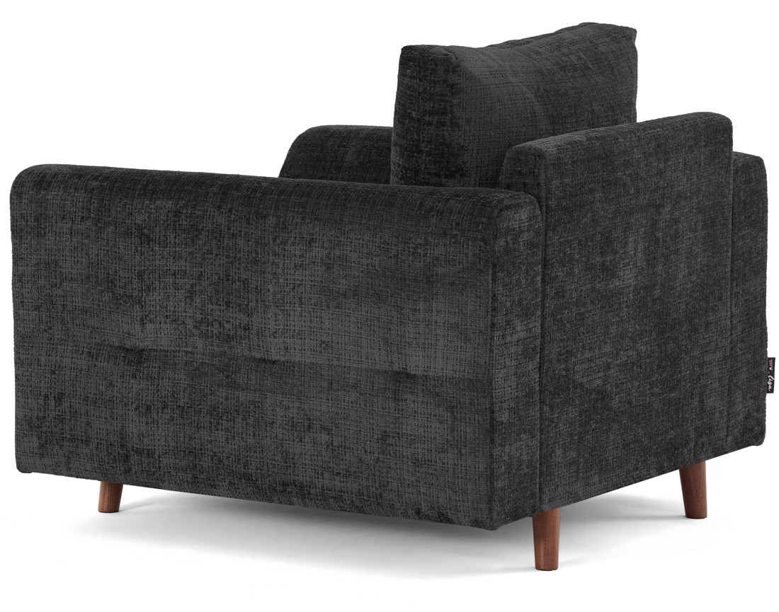 Fauteuil en velours texturé Rune