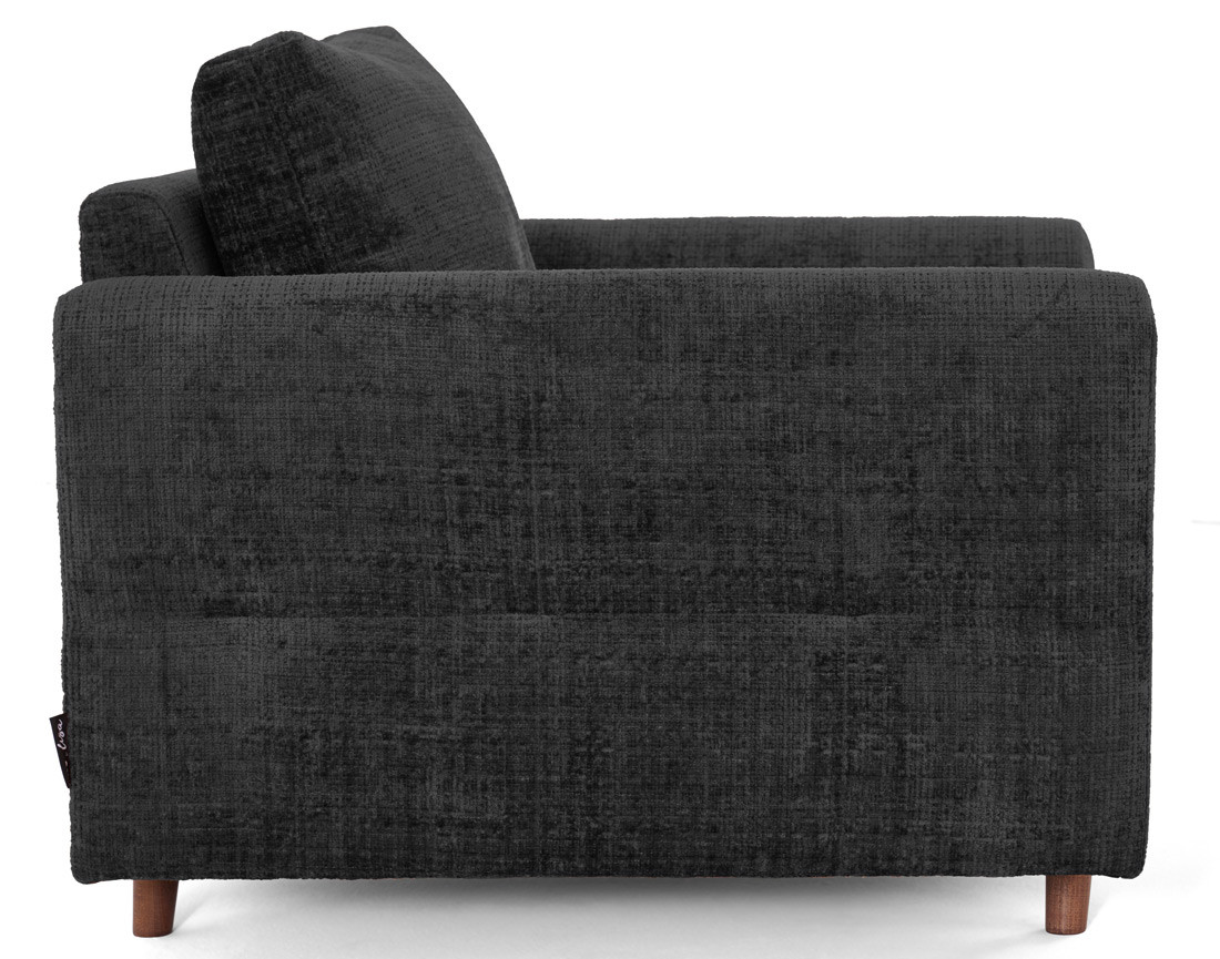 Fauteuil en velours texturé Rune