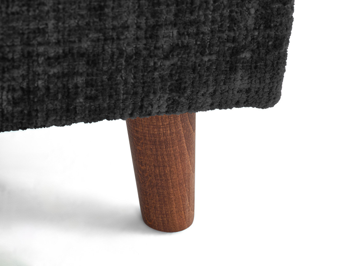 Fauteuil en velours texturé Rune