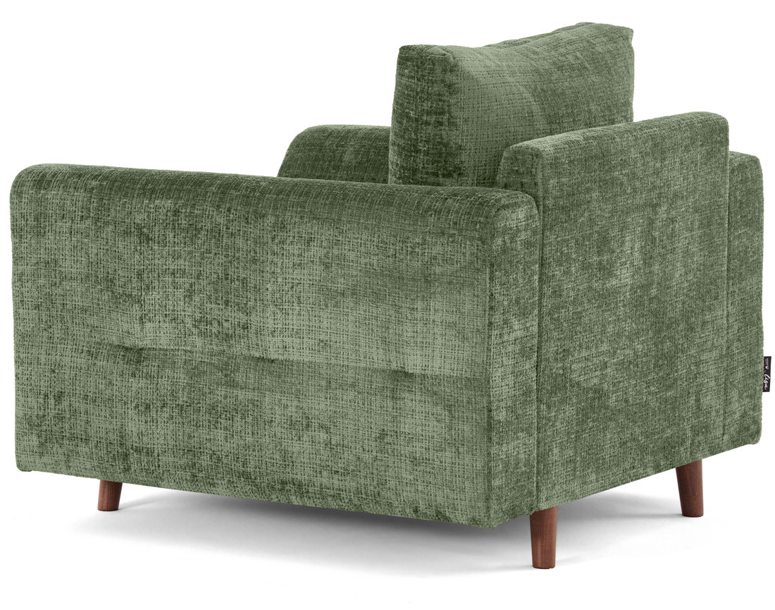 Fauteuil en velours texturé Rune