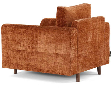 Fauteuil en velours texturé Rune