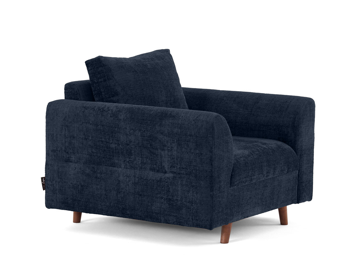 Fauteuil en velours texturé Rune