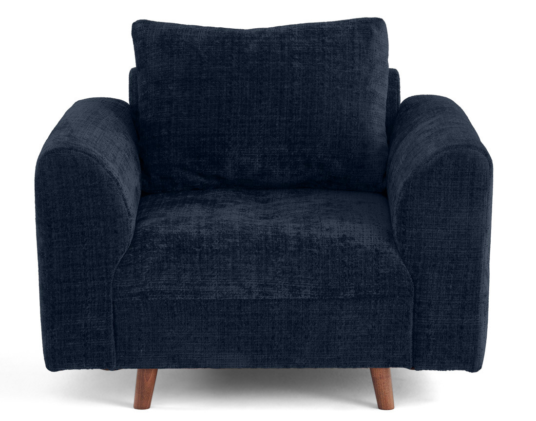 Fauteuil en velours texturé Rune