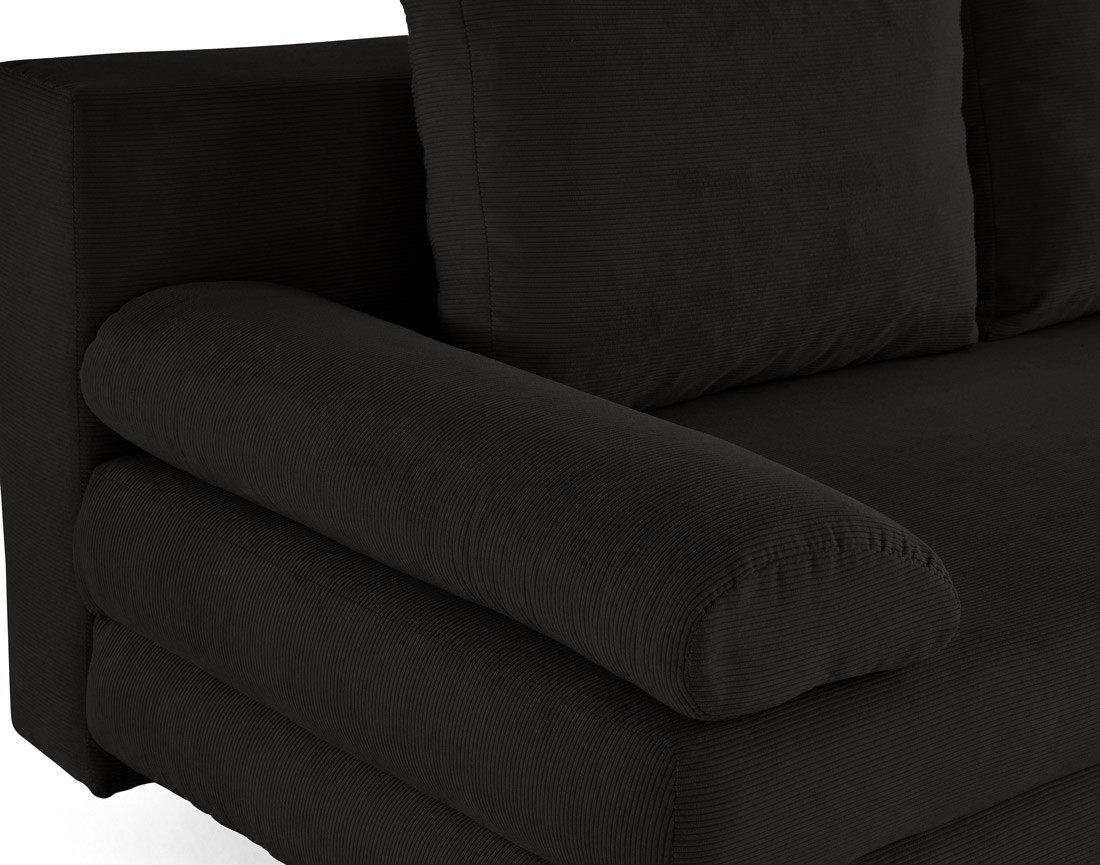 Canapé 3 places convertible avec coffre en velours côtelé Wonder