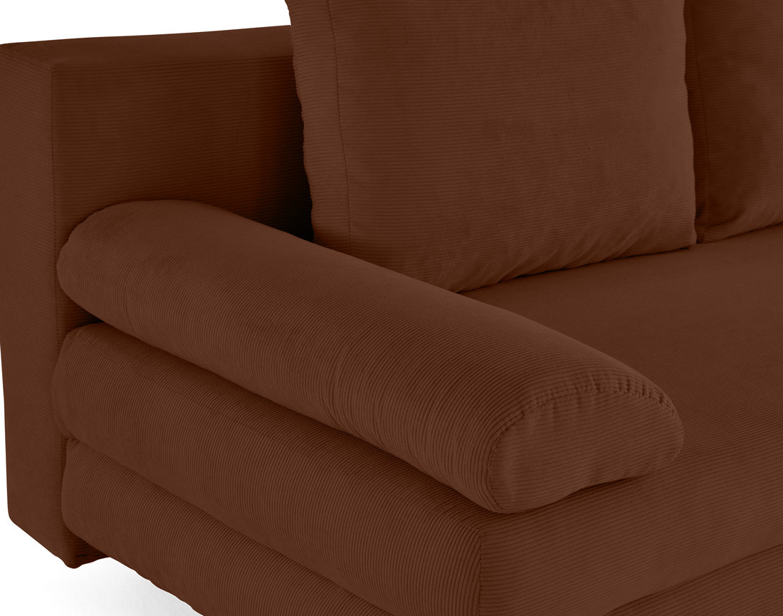 Canapé 3 places convertible avec coffre en velours côtelé Wonder