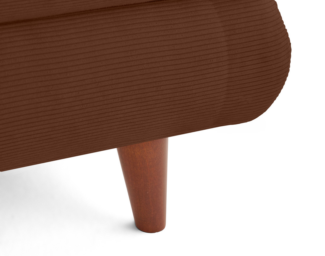 Canapé 3 places convertible avec coffre en velours côtelé Wonder