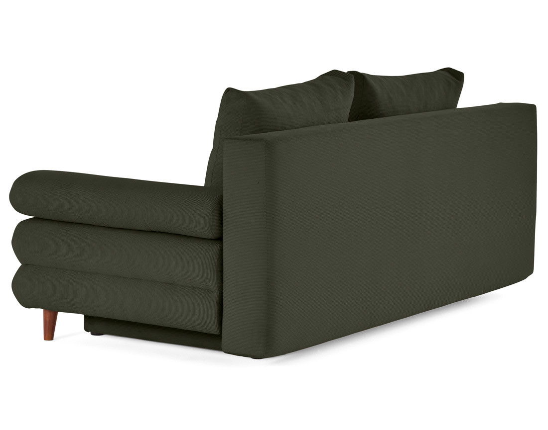 Canapé 3 places convertible avec coffre en velours côtelé Wonder